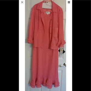 STUDIO 2 PIECE DRESS/BLOUSE PINK PRINT